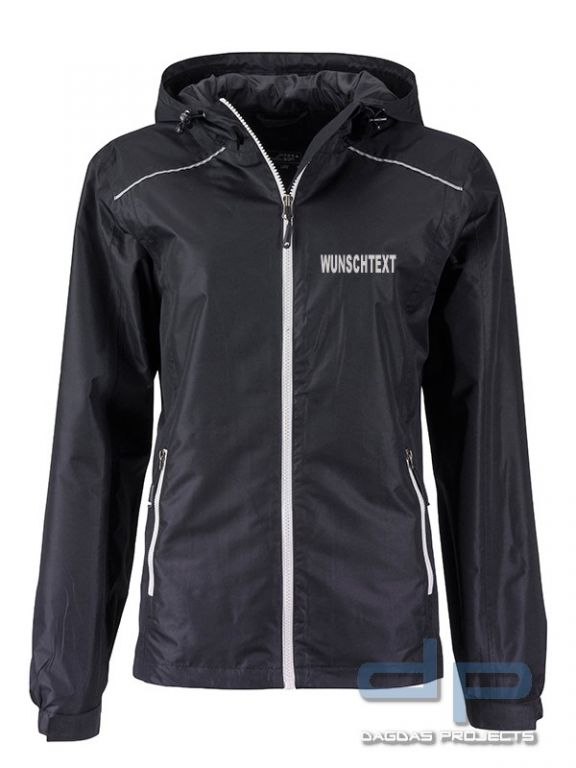 Ladies’ Rain Jacket Regenjacke Windbreaker mit Wunschaufdruck in Reflex Silber in verschiedenen Farb