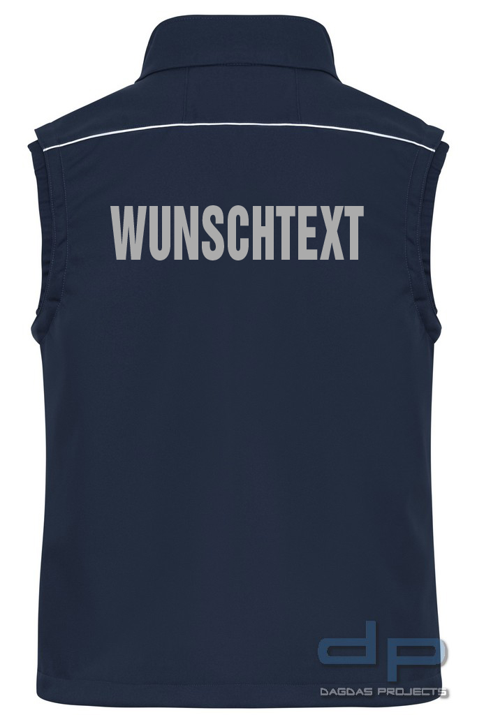 Softshell Weste dp S-Serie in verschiedenen Farben mit Wunschaufdruck