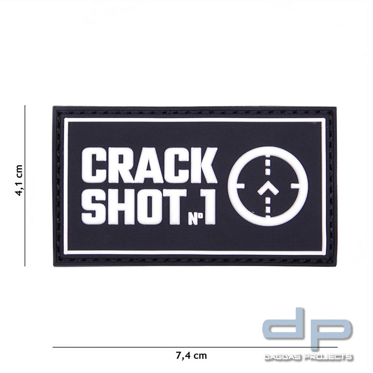 Emblem 3D PVC Crack Shot schwarz