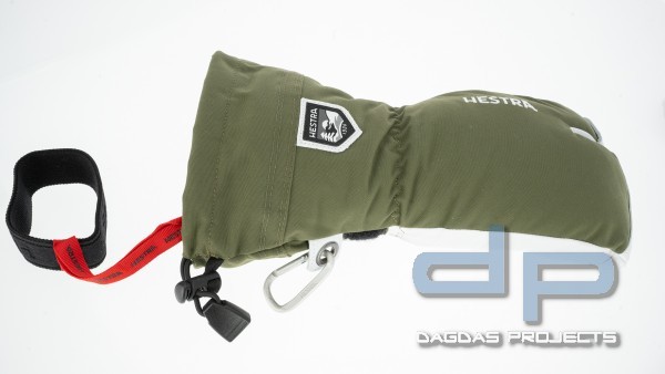 Hestra Army Leather Heli Ski (3-Finger Handschuhe) in oliv