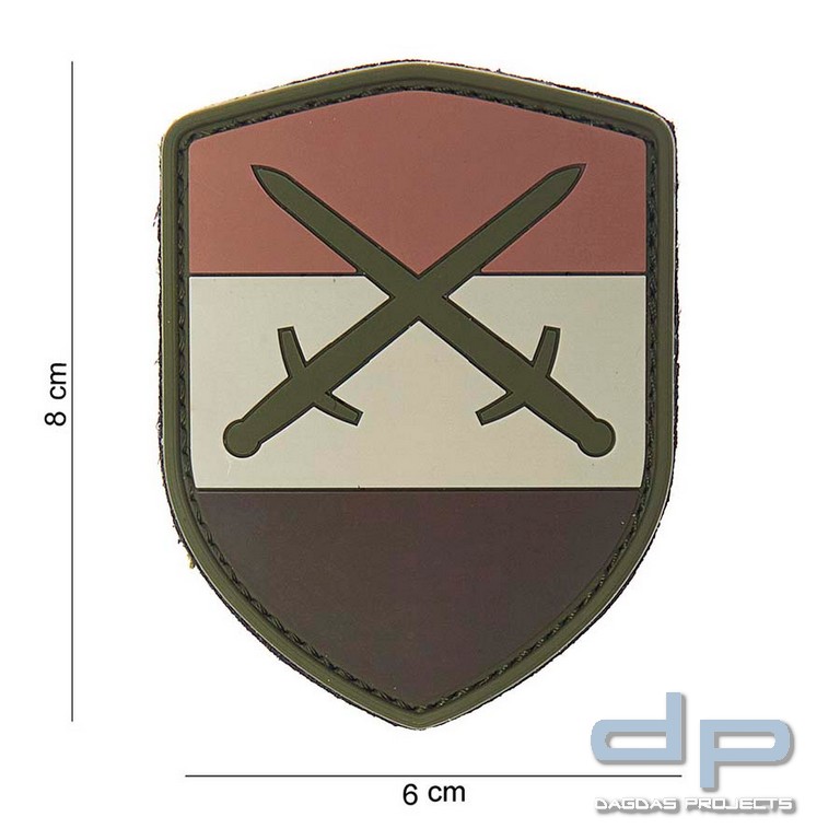 Emblem 3D PVC Schild Niederlande desert Schwert