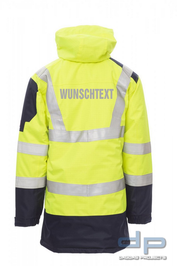 Payper Warnschutzparka "SHIELD" mit Wunschaufdruck in reflex silber