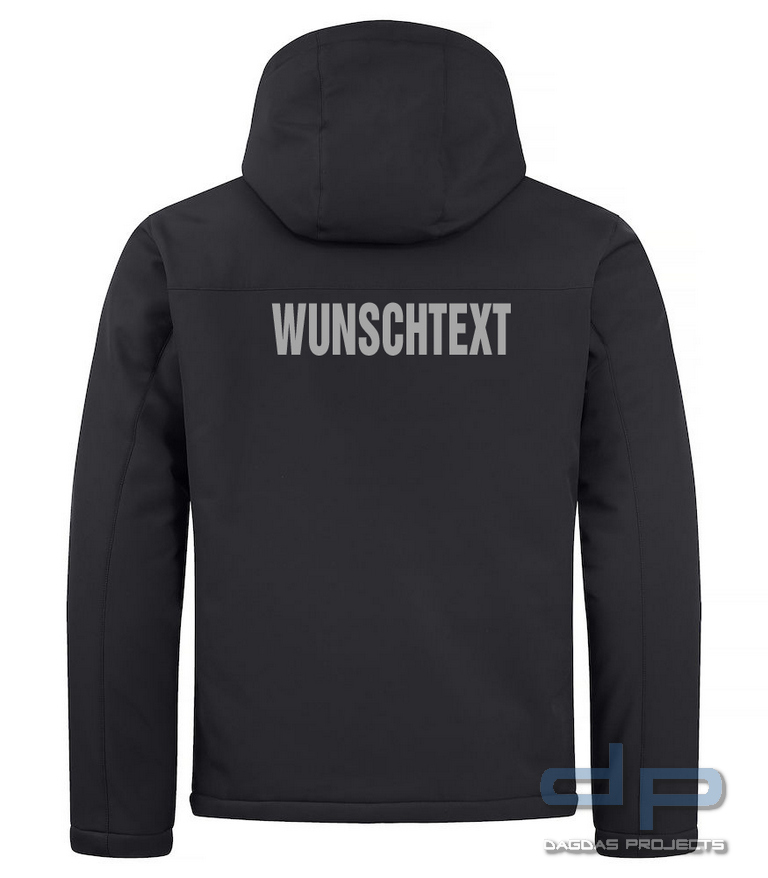 Behörden Padded Softshell Hoody in verschiedenen Farben mit Aufdruck nach Wunsch in reflex silber