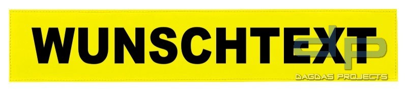 Reflexschild - matt - Klett - 42x8cm - zitronengelb - Wunschtext