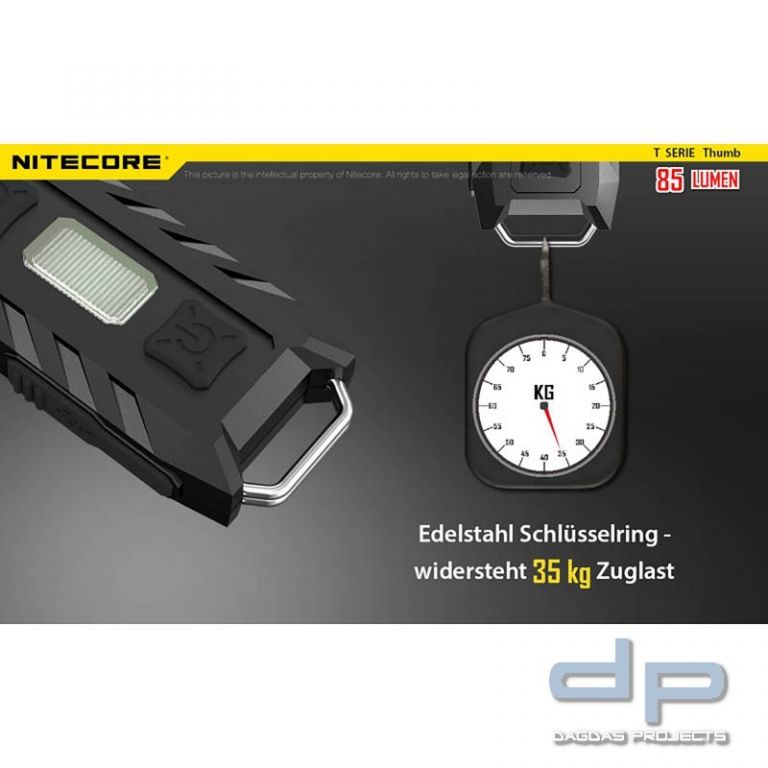 NiteCore® Thumb aufladbare Schlüsselanhängerlampe