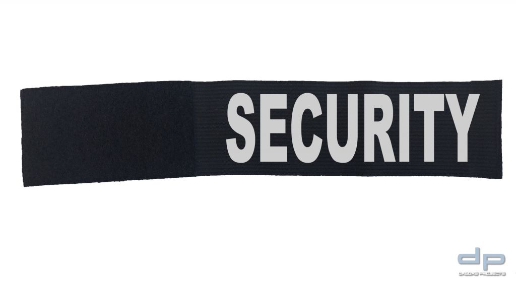 Behörden Klettarmbinde schwarz mit Wunschaufdruck 1 zeilig