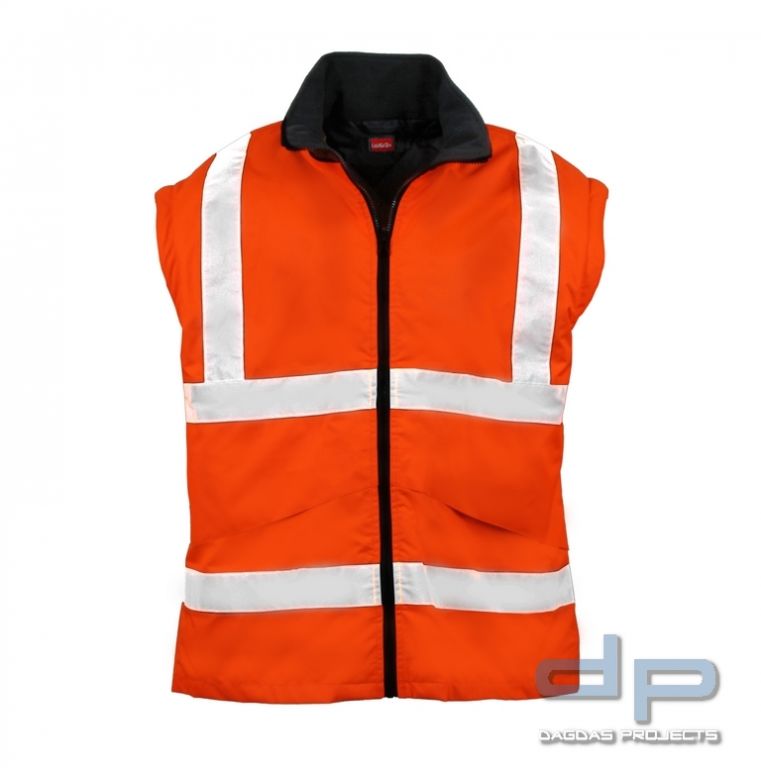 4-in-1-Warnschutzparka Behörde nach EN 20471 &amp; EN 343 warnorange/marine mit Wunschaufdruck