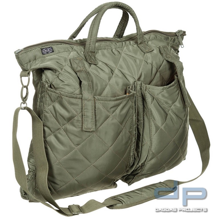 BW Fliegerhelmtasche, mit Schultergurt, oliv