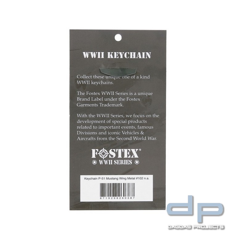 Schlüsselanhänger P-51 Mustang Wing Metal #102