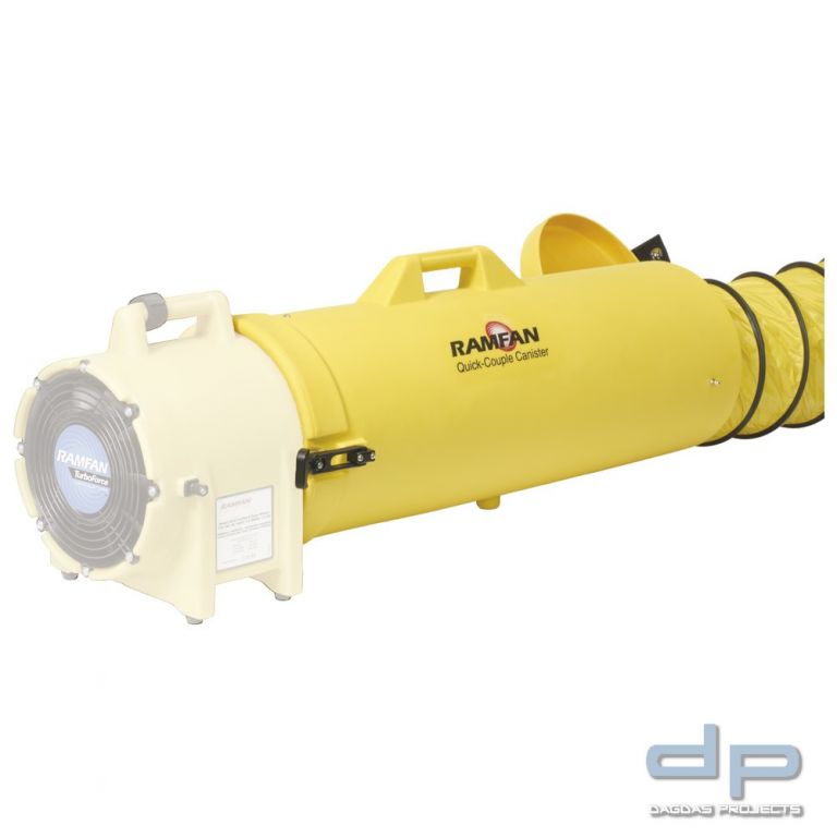 Ramfan UB20 Lüfter, 240V, inkl. Quick-Couple Behälter, 7,6m Lutte