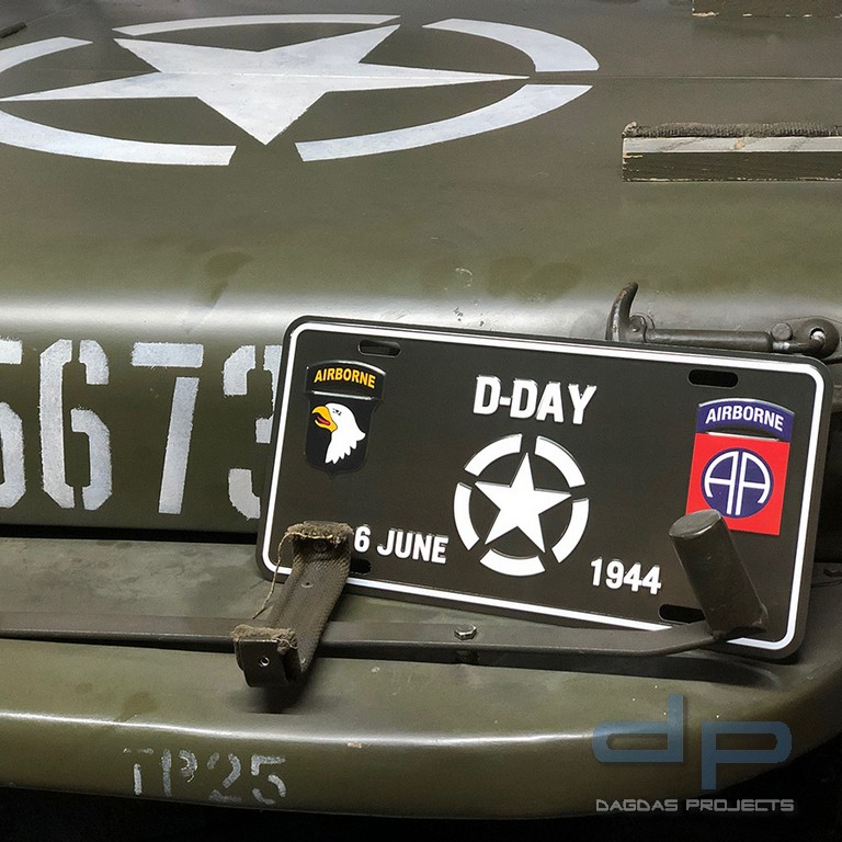 Nummernschild D-Day White Star 6 June 1944