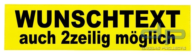 Reflexschild - matt - Klett - 44x11cm - zitronengelb - Wunschtext