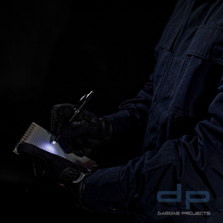 RECON KUGELSCHREIBER "POLICE PEN" MIT LED-BELEUCHTETER SPITZE