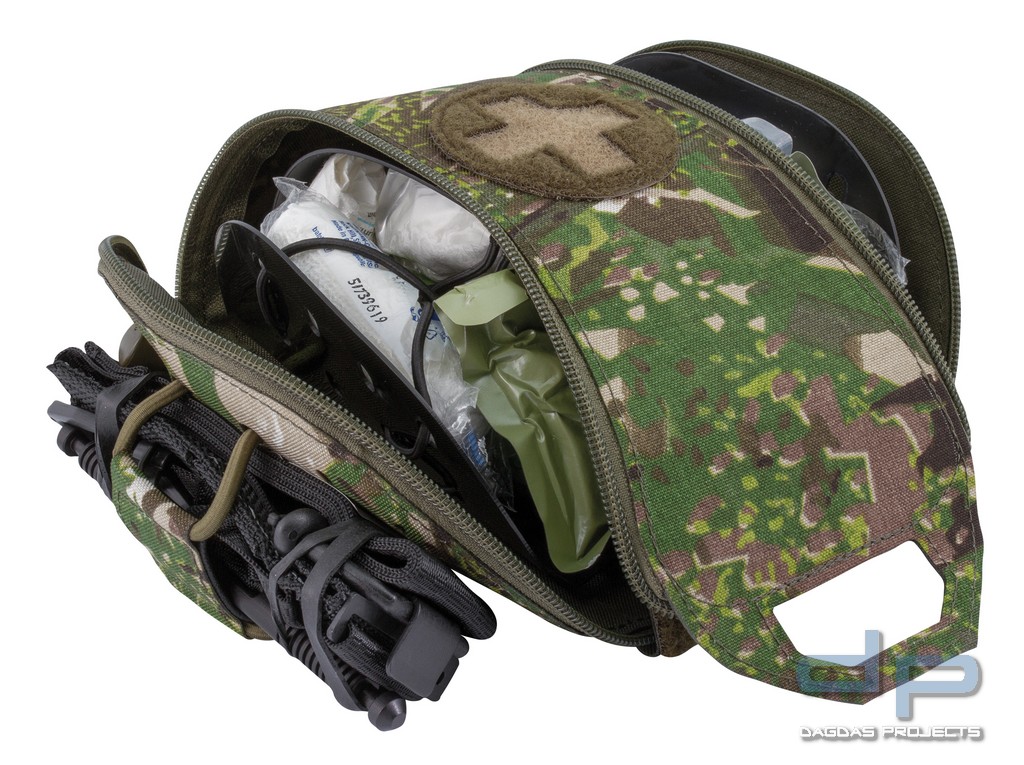 TEMPLARS GEAR SILENT FIRST AID POUCH in Concamo Green
