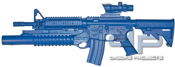 M4 Commando Flat Top w/ Clodsed stock, Fwd Rail, M203 Grenade Launcher, ACOG