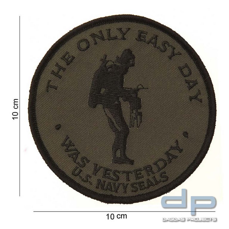Emblem Stoff The Only Easy Day US Navy Seals (grün)