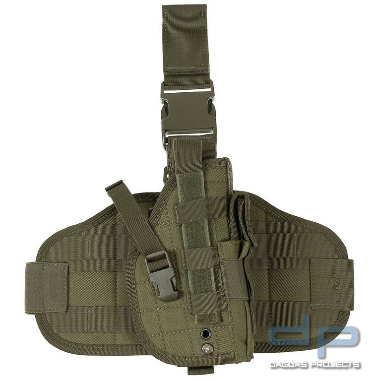 Pistolenbeinholster, "Molle", Bein- und Gürtelbefestigung, oliv