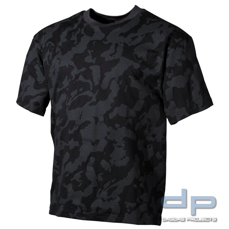 US T-Shirt, halbarm, night- camo, 170 g/m²
