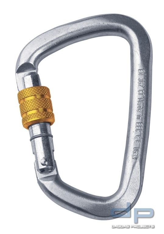 Karabiner Stahl Screw D-Form