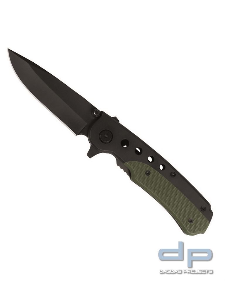 EINHANDMESSER M.CLIP SCHWARZ/OLIV VPE 3
