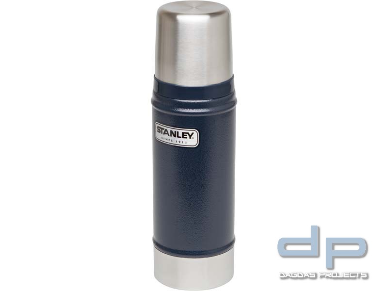 Stanley Classic Vakuum-Flasche, 0.47 Liter, 18/8 Edelstahl, navy blau, Edelstahl Trinkbecher