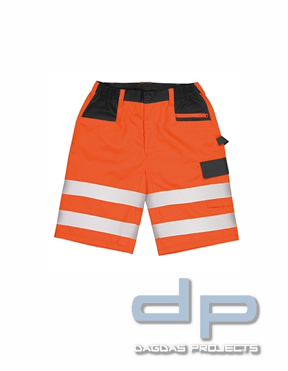 Safety Cargo Shorts Fluorescent Orange oderFluorescent gelb