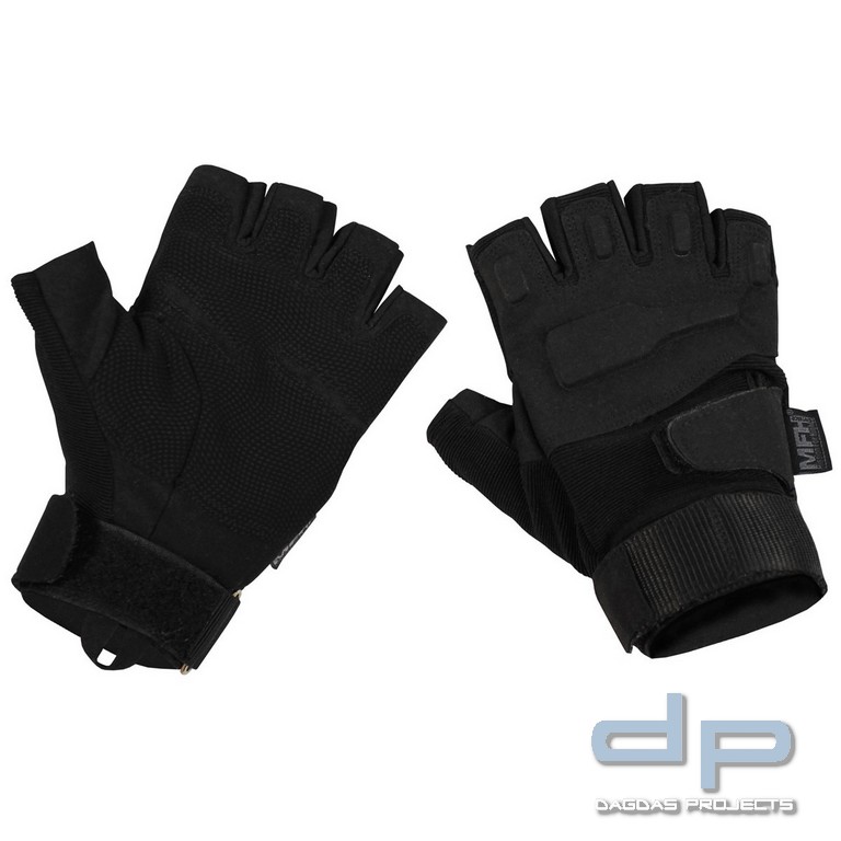 Tactical Handschuhe,"Protect", ohne Finger, schwarz