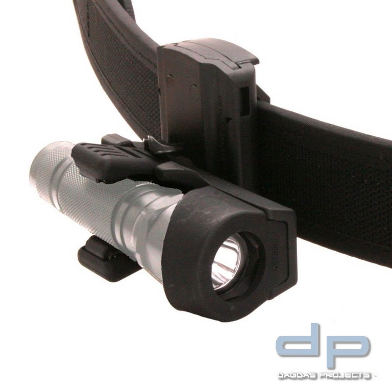 Taschenlampen Holster ESP® "LHU04", verstellbare Gürtelklammer 360° drehbar