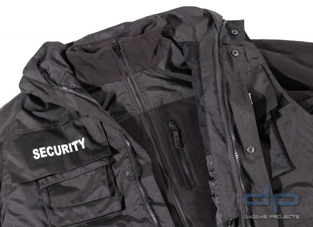 Jacke, "Security", schwarz, wasserdicht, antistatisch