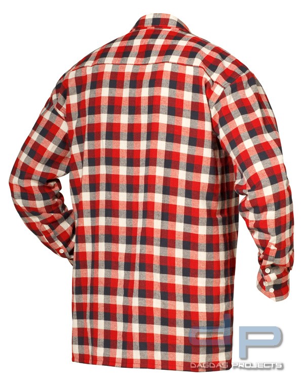 Flanell-Hemd in Rot/Blau/Weiß-Kariert