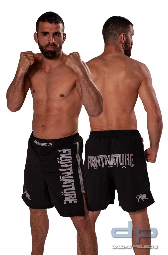 FIGHTNATURE MMA Cage Shorts in Schwarz/Rot und Schwarz/Grau