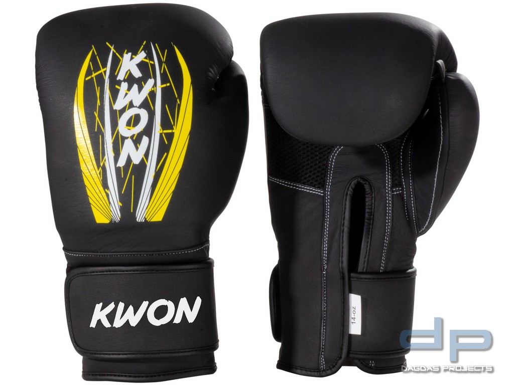 Kwon Boxhandschuhe Kick Thai in Schwarz und Weiß
