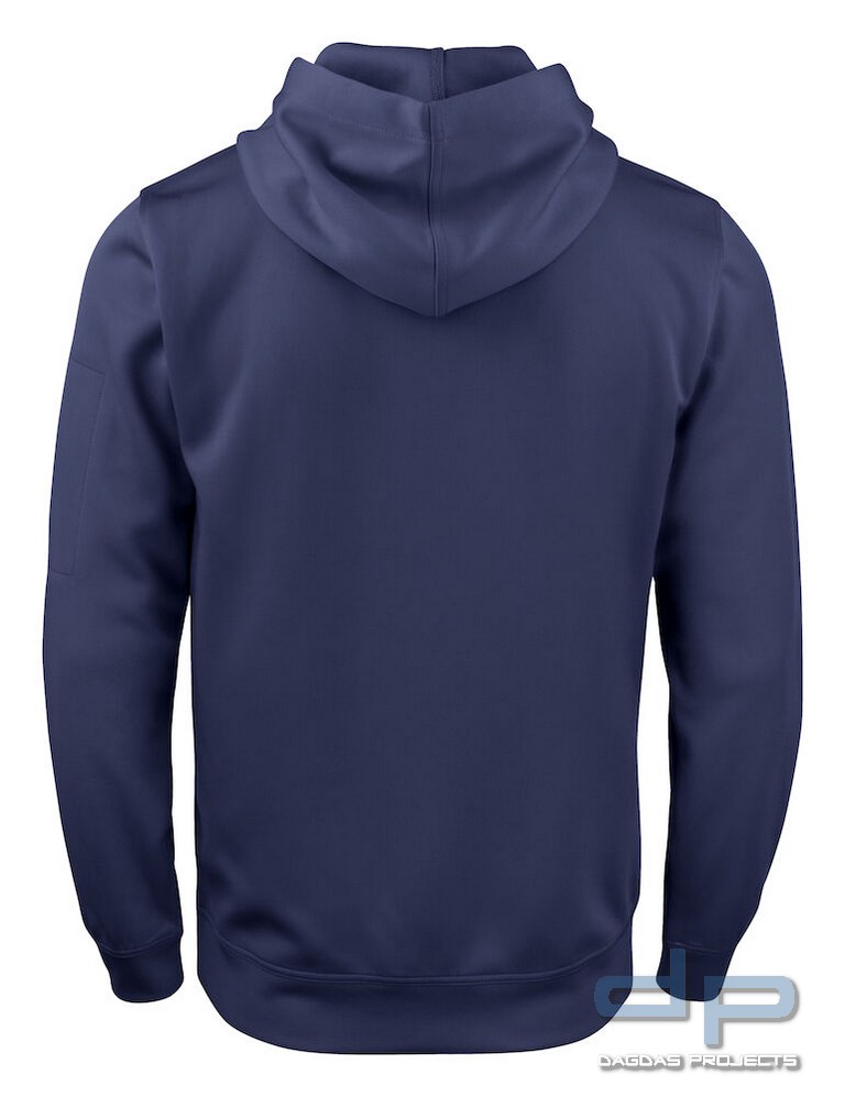 Basic Active Hoody mit Wunschaufdruck in Marine Blau, Größe L