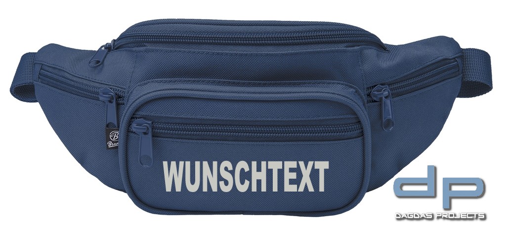 Behördenhüfttasche mit Wunschaufdruck in reflex silber