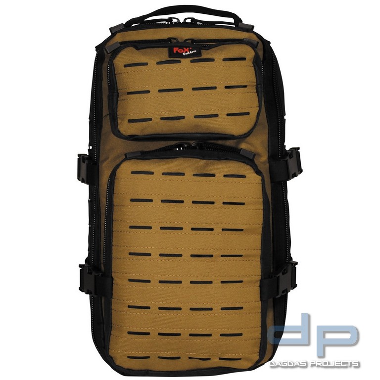Rucksack, "Assault-Travel", Laser, schwarz/coyote