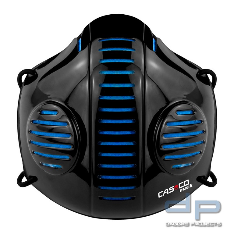 CASCO MASK 2.0 IN SCHWARZ mit Wunschaufdruck in 3 M reflex silber