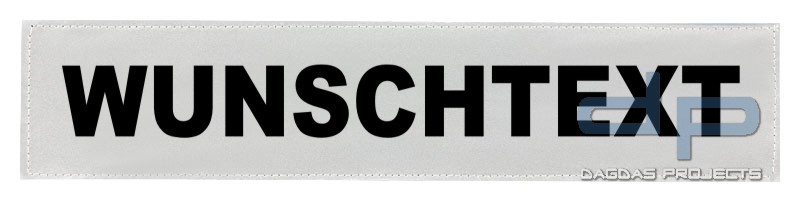 Reflexschild - matt - Klett - 40x8cm - silber - Wunschtext