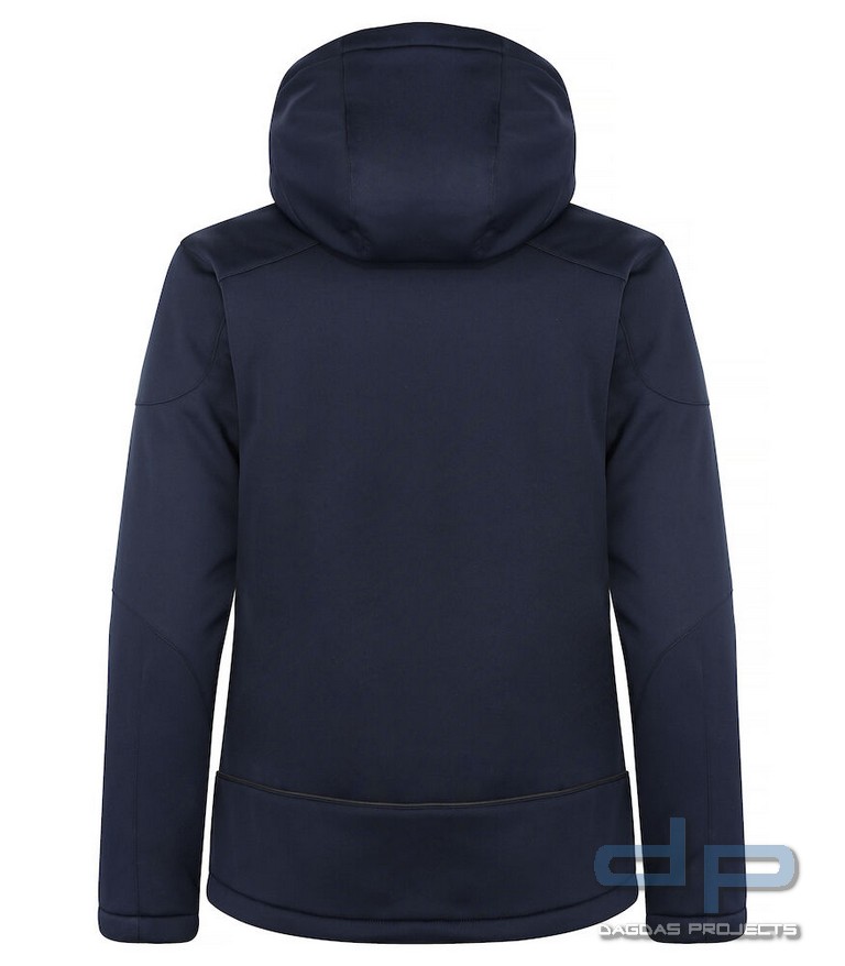 Herren Behörden Softshelljacke "Grayland" in Dark Navy mit Aufdruck nach Wunsch, Größe L