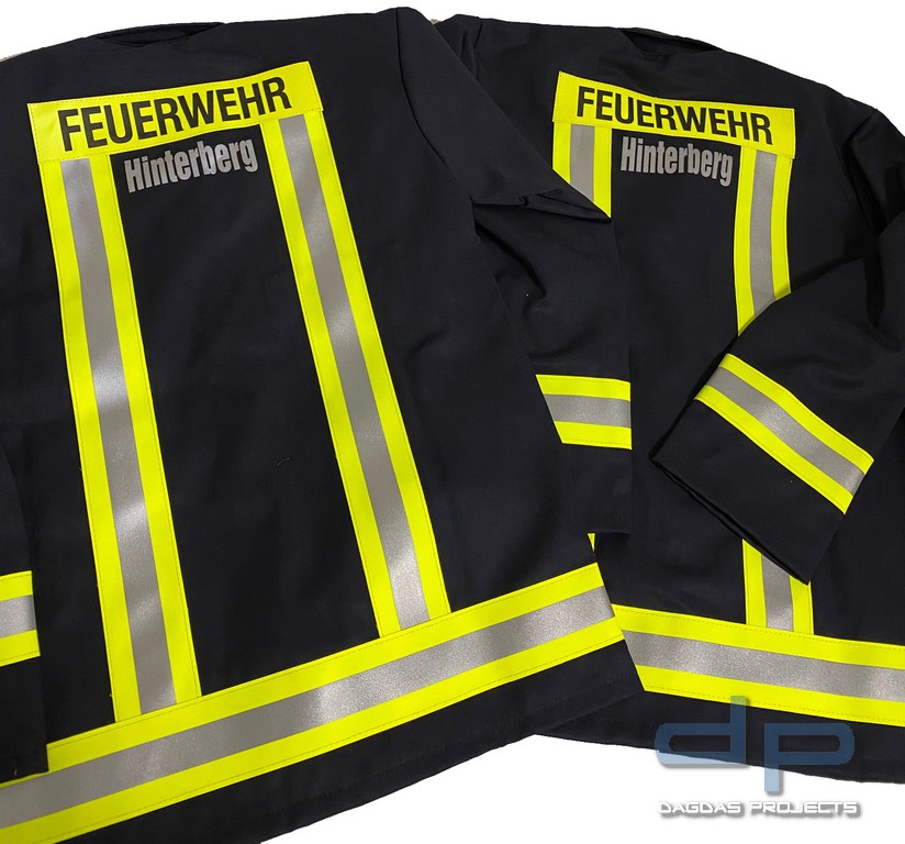 Kinder Feuerwehrjacke 50% Baumwolle, 50% Polyester mit Wunschaufdruck