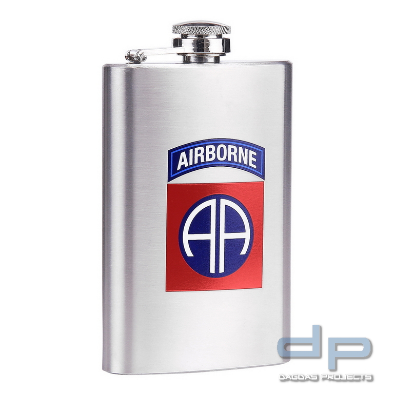 Stainless Steel Flachmann 5 oz 82nd Airborne