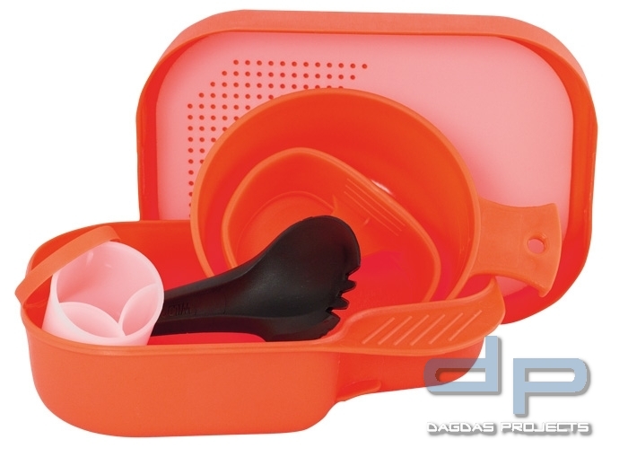 NeverLost Essgeschirr 7-teilig Signalorange