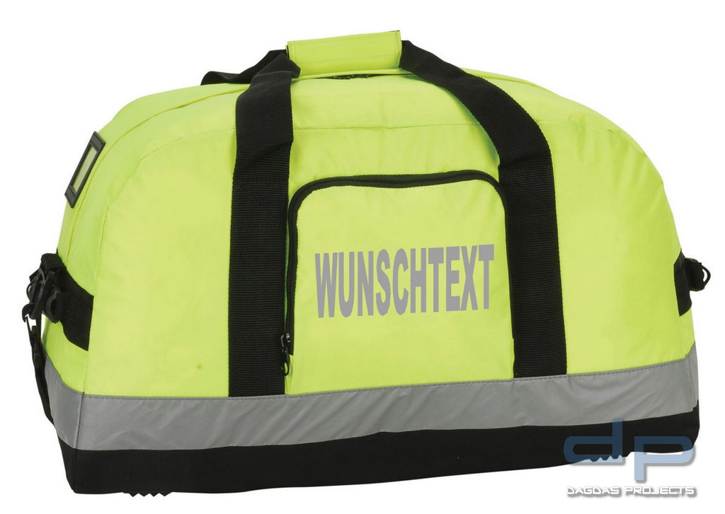 Reisetasche High Visibility mit Aufdruck nach Wunsch in reflex silber