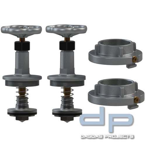 AWG Nachrüstsatz Trinkwasserschutz für Standrohre 2 Ventiloberteile + 2 Storzkupplungen 75-B
