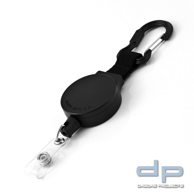 KEY-BAK 90 + Karabiner, klein Schwarz mit Kartenhalter