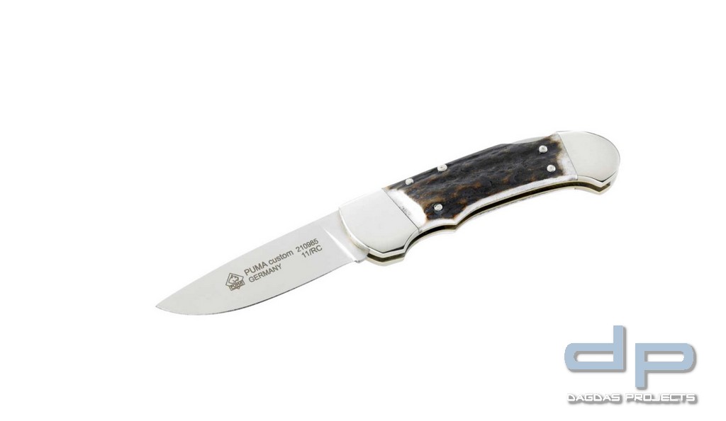Taschenmesser CUSTOM mit fein polierten Neusilberbacken