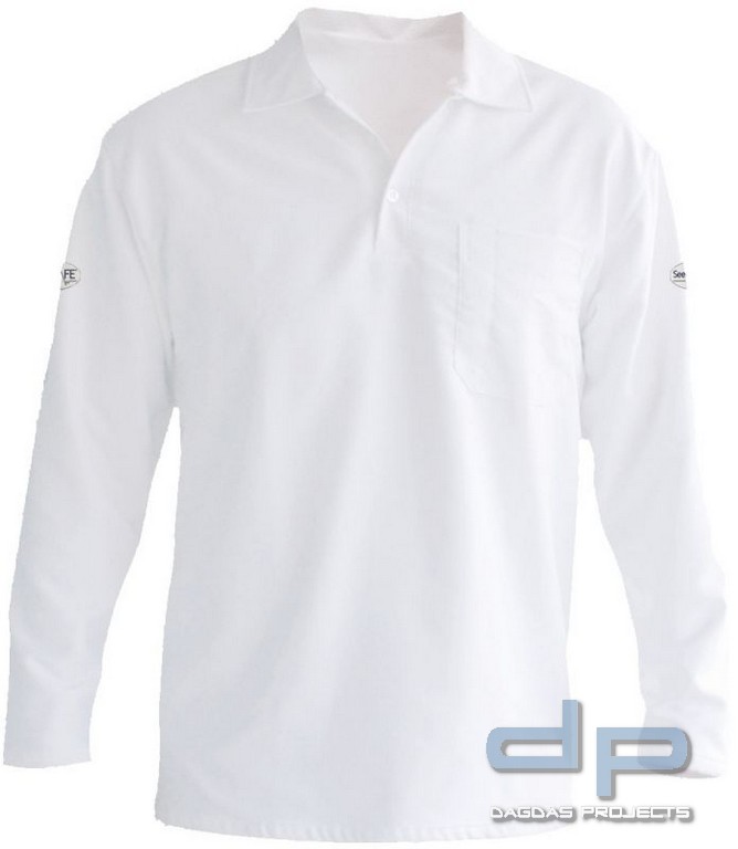 Polo-Longsleeve Sweat Revolution »See it SAFE®« weiß