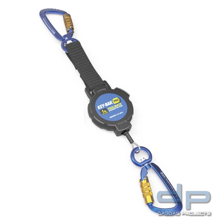 Key-Bak Toolmate M, 100cm Stahl-Fangseil, zwei Karabiner, 1 LB