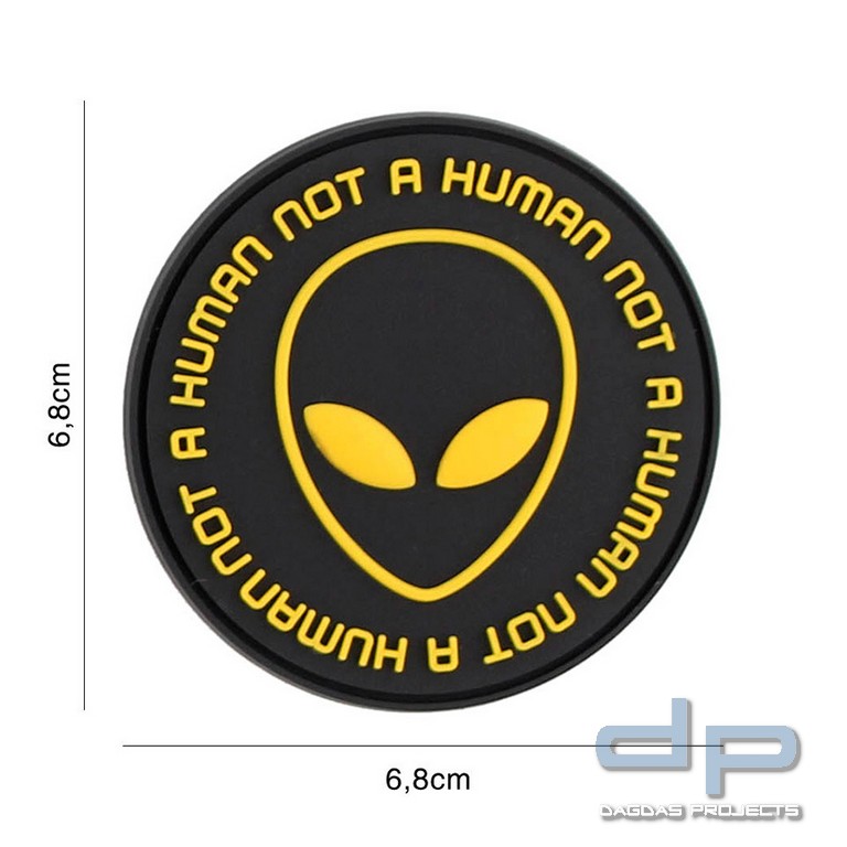 Emblem 3D PVC Not human schwarz/gelb