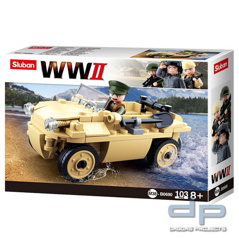 Sluban WWII German amphibious vehicle M38-B0690 #16118