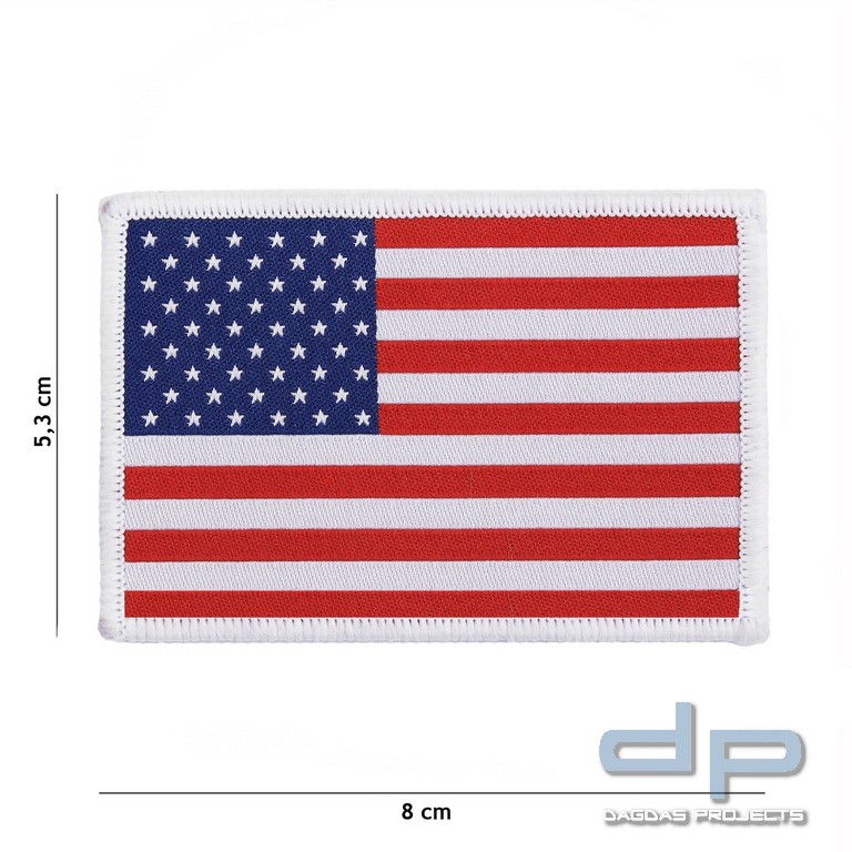 Emblem Stoff fein gewebte Flagge USA